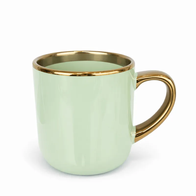 Caneca Imperial Verde Borda e Al�a Dorada -live sub