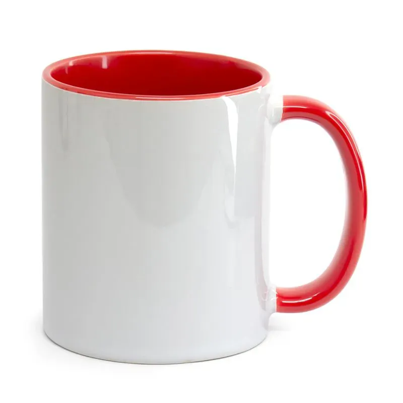 Caneca Interior e Al�a Colorido VERMELHA