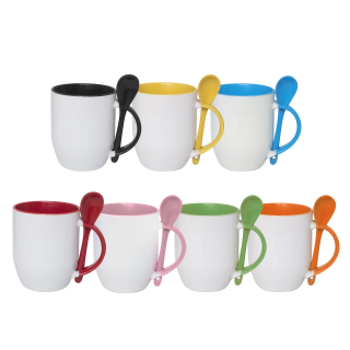 Caneca Com Colher para Sublimao