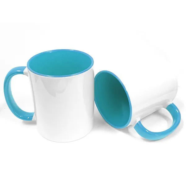 Caneca Interior e Al�a Colorido AZUL CLARO