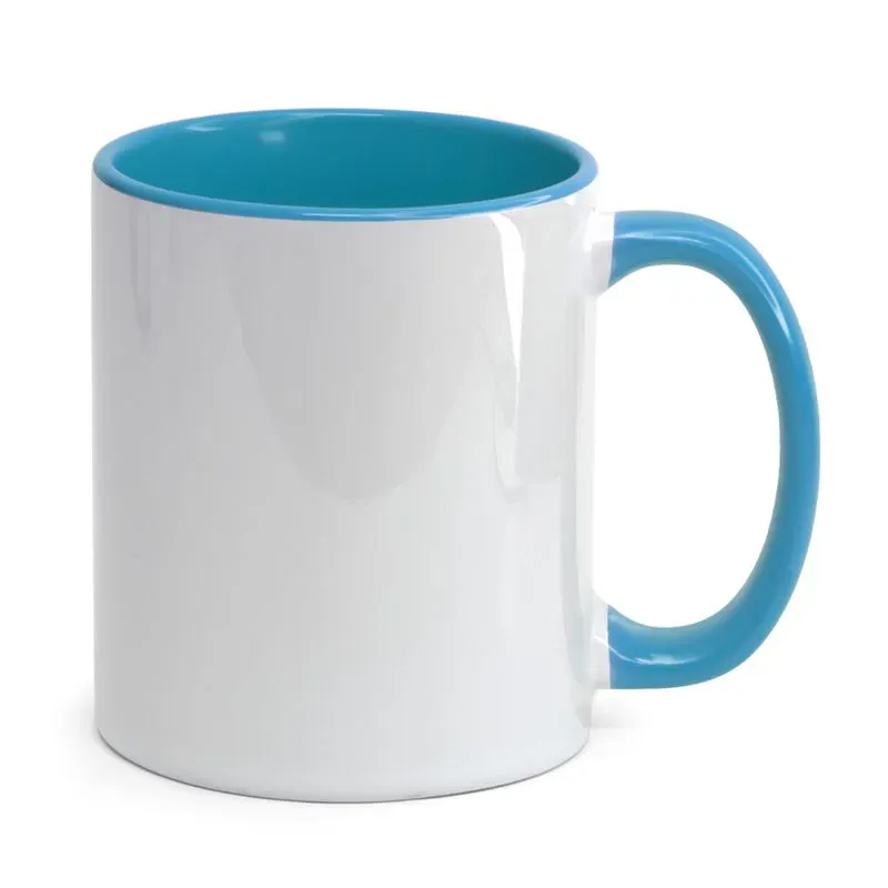 Caneca Interior e Al�a Colorido AZUL CLARO