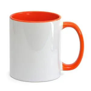 Caneca Interior e Al�a Colorido LARANJA
