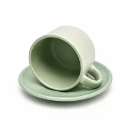 Xicara de Ceramica 90ml Petit Fosca Verde Menta c/ pires  live sub