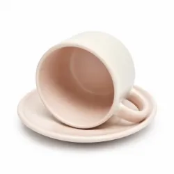 Xicara de Ceramica 90ml Petit Fosca ROSA c/ pires  live sub