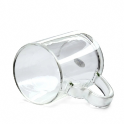 Caneca Vidro com Al�a de Cora��o -9cm 325ml