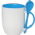 Caneca Com Colher para Sublimao AZUL CLARO